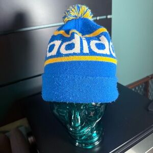 Adidas Bold Blue and Yellow Knit Beanie